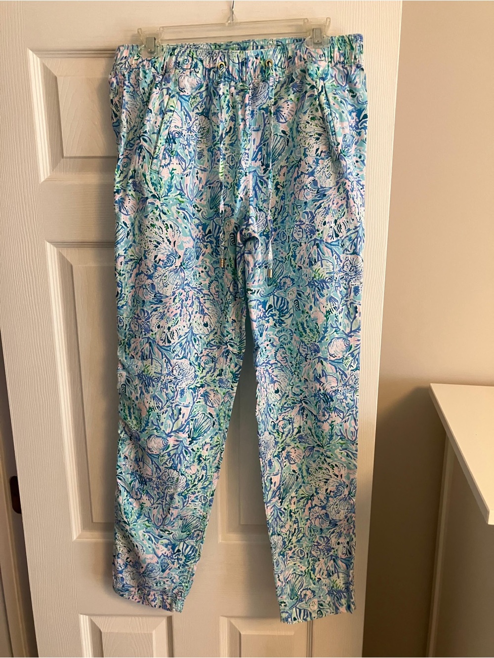 Lilly Pulitzer Blue, Green & Pink Printed Pull-On Pants